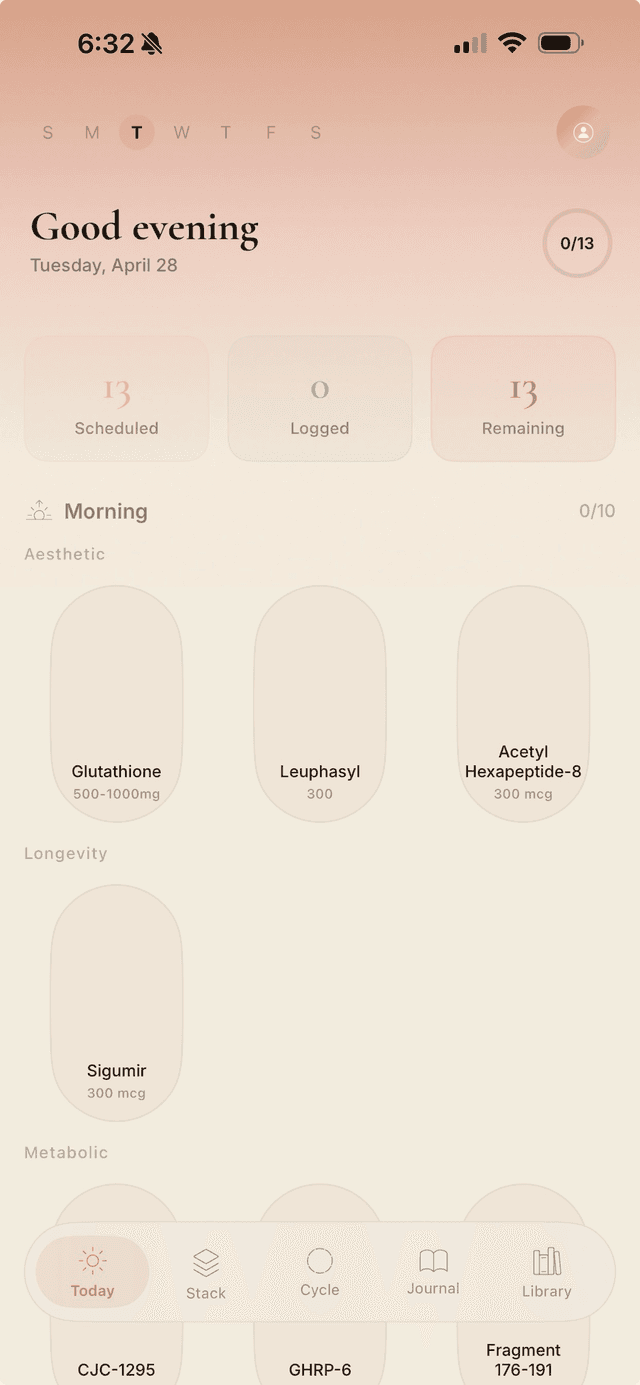 Sundial app today screen